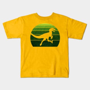 Raptor Retro Dino Shirt Gift Kids T-Shirt